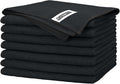 Black Microfiber Cleaning Cloth -Pack of 8, Highly Absorbent Cleaning Rags, 16"X12" All Purpose Cleaning Towels for Housekeeping, Kitchen, Car, Lint Free and Reusable Microfiber Towels