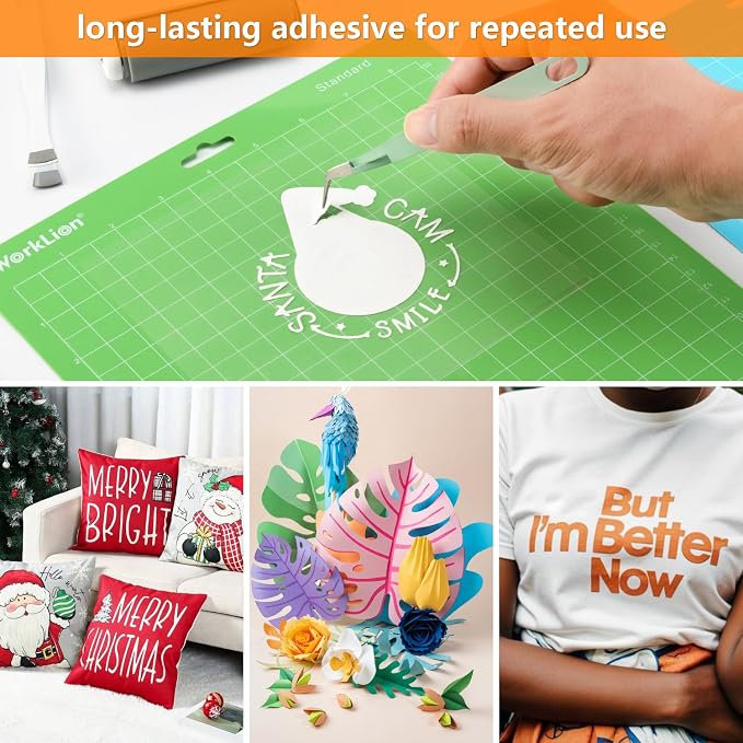 Cutting Mat Compatible With Cricut Joy Xtra: 8.5"x12", 6 pack (4 Standard Adhesive& 2 Light Adhesive) - Machine Accessories