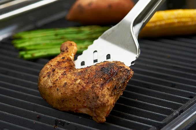 GrillPro 40240 16-Inch Stainless Steel Tong/Turner Combination, Silver