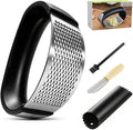 Garlic Press Rocker Set – Stainless Steel Garlic Crusher, Mincer with Peeler & Scraper, Quick & Easy Garlic Smashing
