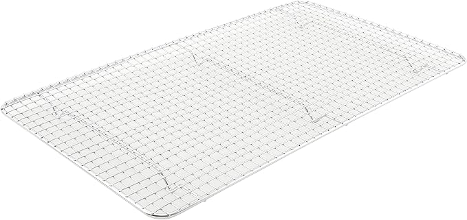 Winco Full Size Steel Pan Grate for Full-size Steam Pan, 10" by 18" | Foodservice, Great for Steam Tables, Buffets and Food Preparation