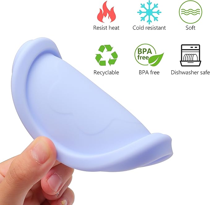 LUVCOSY 1 Cup Silicone Replacement Lids Storage Cover for Pyrex 7202-PC Glass Bowls (Container not Included) 4 Pack Microwave, Dishwasher and Freezer Safe