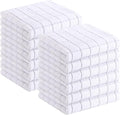 Homaxy 100% Cotton Terry Kitchen Towels, 12 Pack, White | Ultra Soft and Absorbent Dish Towels for Kitchen, Suitable for Drying and Washing Dishes