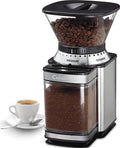 Cuisinart Electric Burr Coffee Grinder, 18-Position Selector, 4-18 Cups | Flat burr coffee bean grinder with 18 options, fine to coarse, & removeable, easy-to-clean 8 oz bean hopper, DBM-8P1
