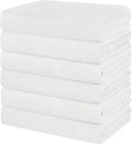 HOMEXCEL 6PK Bath Towel Set, 24x48 in, Absorbent&Quick Dry Towels for Hotel | Ultra Soft, Lightweight Towels for Bathroom, Spa and Beauty Parlor, White
