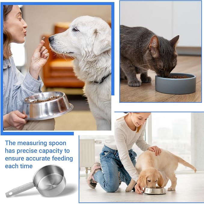 1 Pc 1/2 Cup Measuring Scoop, Dog Food Scoop, 125ml Stainless Steel Half Cups Dogs Food Scoops for Feeding Dog, Cat, Wet and Dry Ingredients, Dishwasher Safe