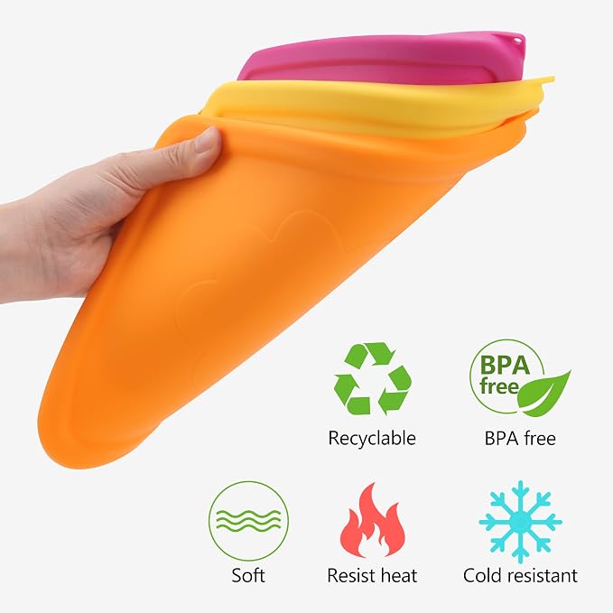 LUVCOSY 1 Cup 2 Cup 3 Cup 4 Cup 6 Cup 7 Cup 11 Cup Round & Rectangle Silicone Storage Cover Lids Replacement for Pyrex Glass Bowls, 7 Pack, Microwave, Dishwasher and Freezer Safe