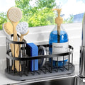 Sink Caddy Kitchen Sink Organizer, Sponge & Brush Holder, Stone Drying Mat | Space-Saving Sink Sponge Holder with Full-Size Tool Storage, Fits Most Sinks, Kitchen Sink Accessory and Countertop Organizer