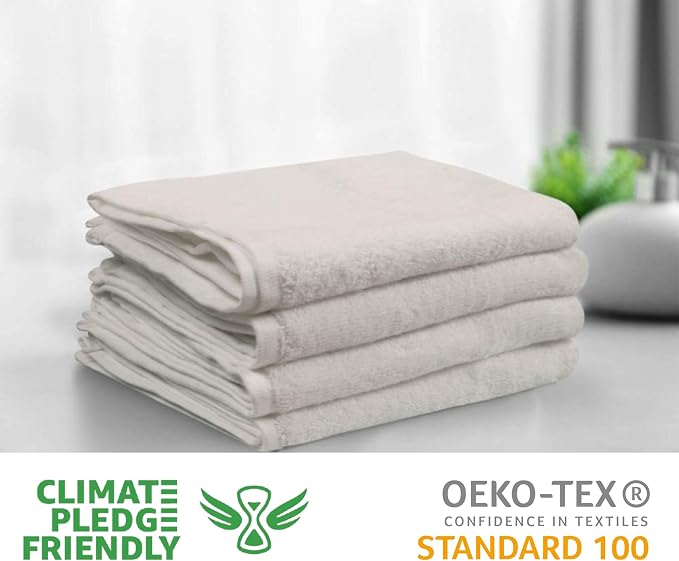Urban Villa Kitchen Towels Cotton Dish Towels 20”x30” (Set of 4) White