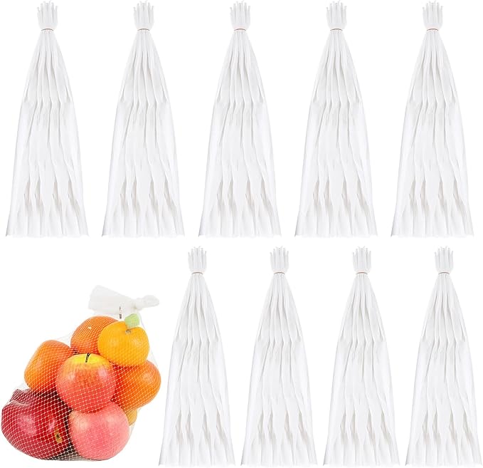 Windyun 1000 Pcs 20 Inch Mesh Bags for Vegetables Mesh Produce Bag Reusable Nylon Netting Bulk, Fits Storage Egg Vegetable Seafood Fruits Bags Grocery (White)