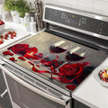 HOMETITUTE Romantic Rose Wine Stove Top Cover 28x20 Diatomite Mat