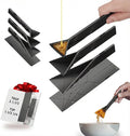 Original Flat 3-in-1 Folding Measuring Spoons | 2 Spoons fold into 6 Sizes | Magnetic | DuraBend Tech lasts 100k+ folds | LeakProof for Wet & Dry | Gift Packaging | Baking/Cooking (Black)