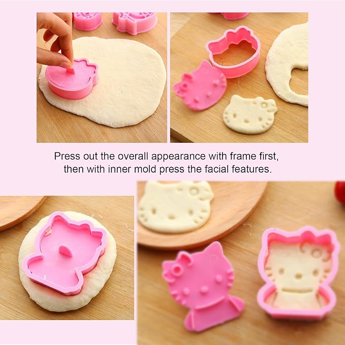 Biscuit Cutter Animal Cookie Cutters Cookie Stamp for Baking Cookies | Small Cookie Cutters for Kids Fruit Cutter Shapes 2 Piece 3D Animal Embossing Cutters for Biscuit Cheese Baking