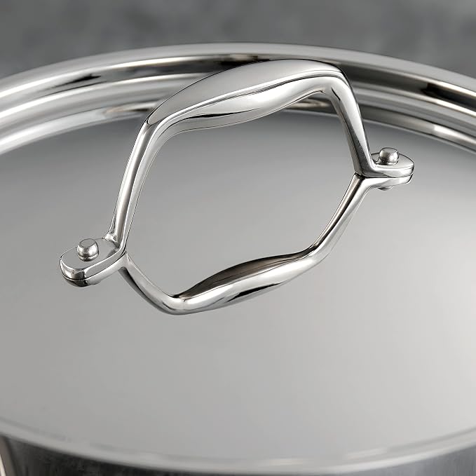 Tramontina Signature Tri-Ply Clad Stainless Steel 2-Quart Sauce Pan | Induction-Ready, Dishwasher-Safe, NSF-Certified, Made in Brazil