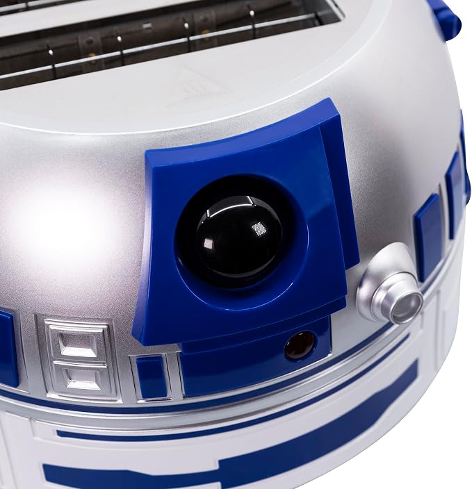 Uncanny Brands Star Wars R2D2 Deluxe Toaster - Lights-Up and Makes Sounds Like Artoo