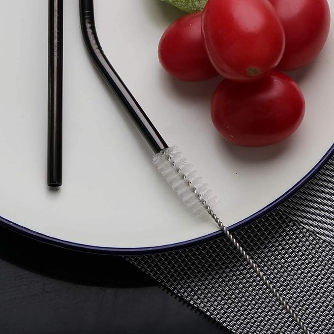 Travel Utensils Set with Case Reusable Portable Cutlery Set Stainless Steel 8pcs Including Dinner Knife Fork Spoon Chopsticks straws(Black) | Dishwasher Including Dinner Knife Fork Spoon Chopsticks Straws Travel Fork Spoon Knife for Work, School, Campi...