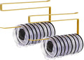 2 Pack Tumbler Lid Organizer, Versatile Tumbler Storage Holds 20 Lids Gold | Space Saving Cup Lid Organizers Inside Cabinet Tumbler Lid Hook for Kitchen Organizer and Storage, Paper Towel Rack Hanger
