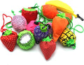 10PCS Fruits Reusable Grocery Shopping Tote Bags Folding Pouch Storage | Reusable Grocery Bags Foldable Machine Washable Reusable Shopping Bags,Lightweight Polyester Fabric