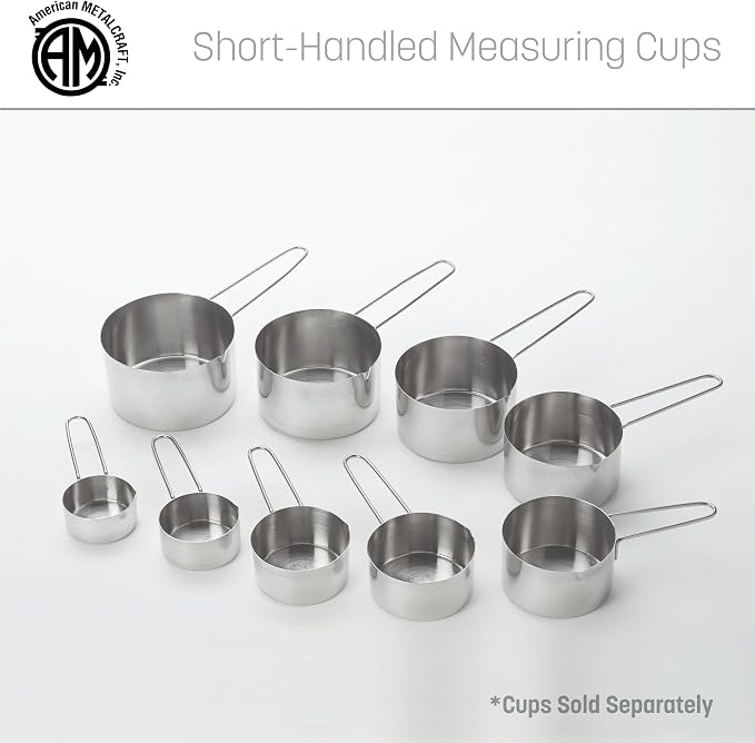 American METALCRAFT, Inc. MCW75 3/4 Stainless Steel Measuring Cup, 3/4-Cup, Silver, 1 Count (Pack of 1)