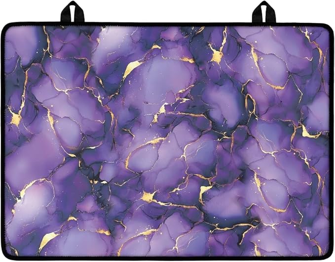 Marble Purple Stovetop Covers for Electric Stove Anti-Scratch Kitchen Countertop Cover Anti-scalding Oven Mat 30"x21" Non-Slip Kitchen Counter Stove Protector Pad