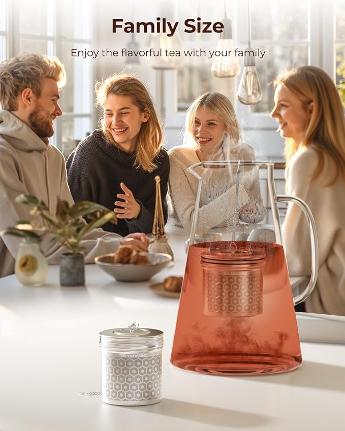 Extra Large Tea Infuser for Loose Tea & Spice Ball for Cooking | 304 Stainless Steel Tea Strainer Fine Mesh Large Tea Ball 3.2” x 3” Loose Leaf Tea Steeper for Teapot Pitcher Kettle