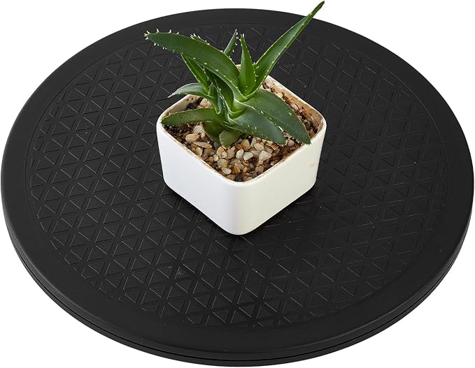 ZZRANYE 12 Inch Heavy Duty Rotating Swivel Stand - 360 Degree Rotating Lazy Susan Base with Steel Ball Bearings for Model Base/Rotating Plants/Crafts Stand Monitor/TV/Monitors/Potted Plants