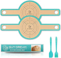 GUYGUYDREMAT Bread Sling for Dutch Oven – Heavy-Duty Reusable Silicone Baking Mat with Finger-Loop Handles, Non-Stick Sourdough Bread Liner, Fits 8–9 Inch Baskets (2-Pack, Modern Teal)