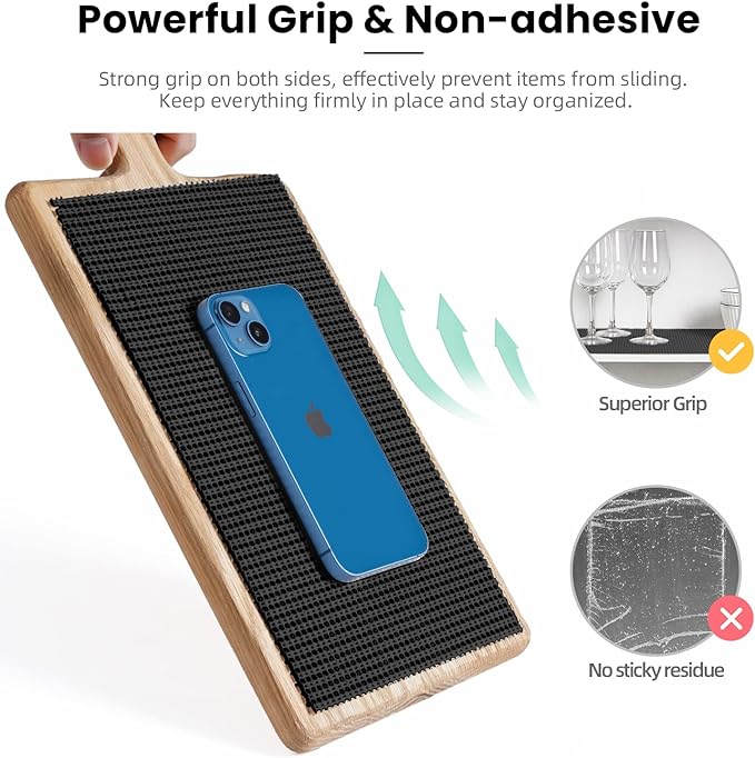 BAGAIL Non-Adhesive Shelf Liner, Thick Strong Grip Drawer Liners for Kitchen Cabinets, Heavy-Duty Easy Cut Cabinet Liners for Shelves, Pantry, Bathroom Cupboards - 17.5" x 20FT, Black