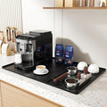 Silicone Coffee Mat 24''x16'',Fits Under Coffee Maker | Detachable Dish Drying Mat& Built-in Tamper Storage – Fits Espresso Machine, Dish Rack