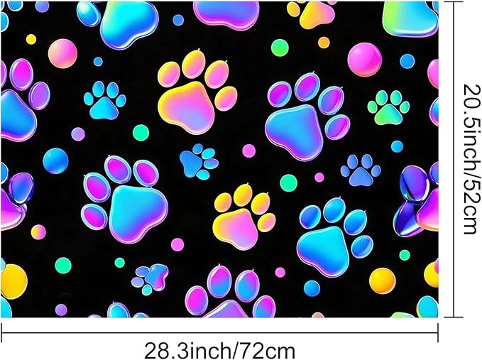 HOMETITUTE Rainbow Paw Print Stove Top Cover 28x20 Diatomite Mat