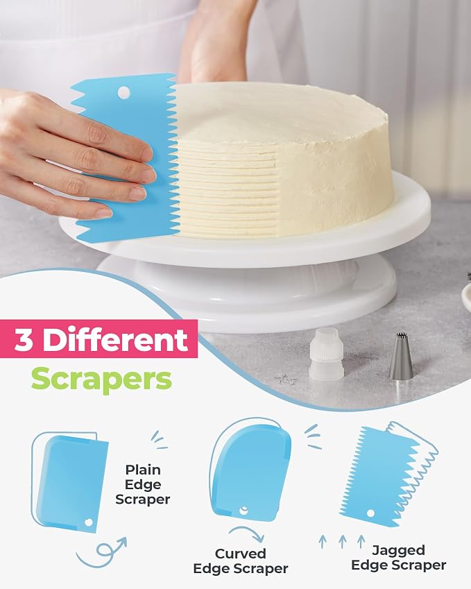 Kootek 90 Piping Bags and Tips Set Frosting Piping Kit for Beginners & Pros | Storage Case, Baking Supplies Kit, 55 Numbered Icing Tips, 20+2 Piping Bags, Pattern Chart, for Cupcake Cookie Cake Decoratin