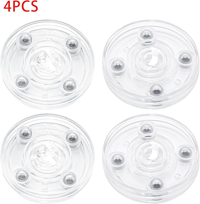 4Pcs Clear Acrylic Lazy Susan 2 Inch Turntable Organizer Bearings | Mini Lazy Susan, Small Lazy Susan Turntable, 360° Rotating Swivel Plate for Spice Rack, Cosmetic, Cake, Pantry, DIY Display
