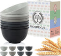 Cereal Bowl Set, Wheat Straw Fiber Unbreakable Lightweight Bowls Set (Grey Stone, 26 OZ)