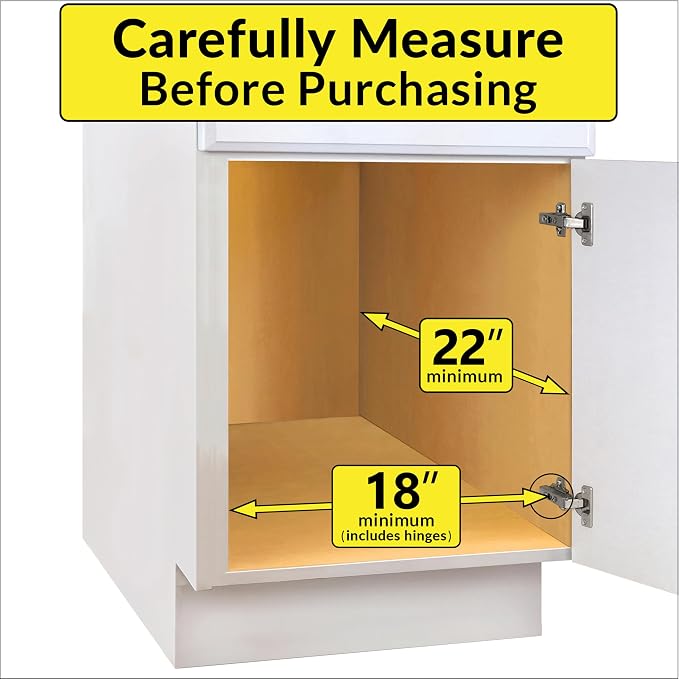 LYNK PROFESSIONAL® Pull Out Cabinet Organizer, Kitchen Slide Out Drawer | 17W x 21D chrome rollout shelf creates easy-access storage for cookware, pantry items and kitchen essentials inside cabinets