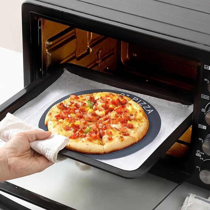 Silicone Baking Mat Set of 6, Includes 25"x17.5" Large, 2 Medium 16.5"x11.6", 2 Small 11.75"x8.25", 9" Round, All Mats 0.70mm Thick, Non-Stick Reusable Baking Mats for Pizza, Cookie, Bread