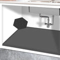 28"x19" Silicone Under Sink Mat for Bathroom/Kitchen Cabinet Organizer Mat | Leak-Proof Waterproof Liner Pad & Anti-Spill Tray | 0.7in Edge Barrier, 3.5Gal Capacity