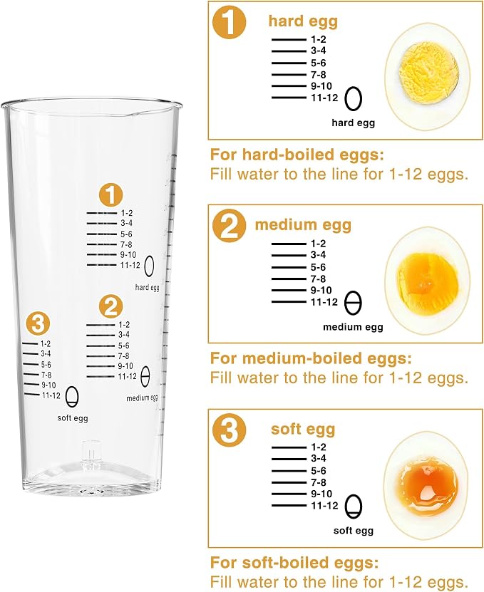 Evoloop Rapid Egg Cooker Electric 12 Eggs Capacity, Soft, Medium, Hard Boiled, Poached, Omelet Maker Egg Poacher & Vegetable Steamer, BPA Free Tray(Grey)
