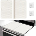 Foldable Silicone Stove Top Cover – 20"x28" Stove Top Covers for Electric Stove, Glass Top Stove Cover, RV Stove Top Cover & Dish Drying Mat (Cream, 28''x20'')