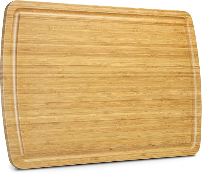 GarveeHome 30 x 20 Extra Large Cutting Board, Bamboo Stove Top Cover, Over the Sink Cutting Board with Juice Groove, Heavy Duty Charcuterie Board for Kitchen