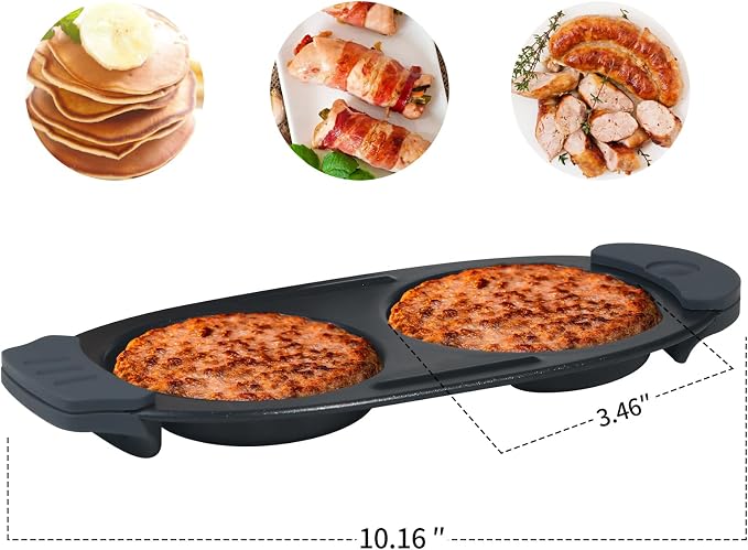 MKYSAIL Quick-Heat Microwave Egg Cooker,Poacher,Fryer for 2 Eggs,Omelet | Multi-use Breakfast Sandwich Maker,Removable Silicone Handles,BPA/PFOA-Free,Dishwasher-Safe,Portable for RV,Dorm,Gift(Orange)
