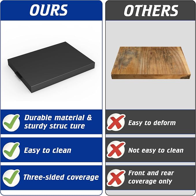 Stove Top Cover with Handles, Heavy Duty Metal Noodle Board Cooktop Cover for Gas/Electric Stove Top, (L 30" x W 22" x H 3") Large Gas Stove Protective Cover for Kitchen Space Expansion