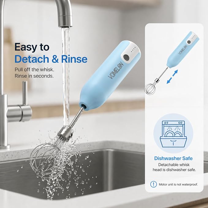 Egg Beater Whisk, Wireless Electric Multi-speed Control Rechargeable Batteries Balloon Whisk for Eggs, Milkshake Cream, Butter, Baby Food Fruits, Sauces and Soup for Kitchen,Camping,Party Gifts