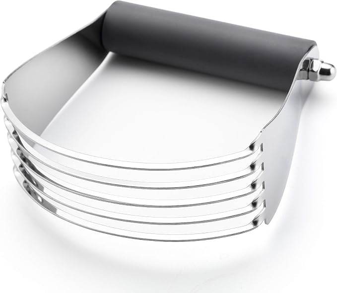 Spring Chef Large Dough Blender For Baking - Durable Pastry Blender - Gray | Heavy Duty Dough Mixer Hand Tool w/ Stainless Steel Blades, Professional Pastry Cutter Tool for Easy Mixing, Dishwasher Safe