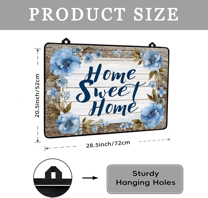Vintage Wood Grain Stove Top Covers for Electric Stove - Home Sweet Home - Electric Stove Top Cover Protector,Retro Floral Stove Mat Protector,Heat Resistant Cooktop Stovetop Cover