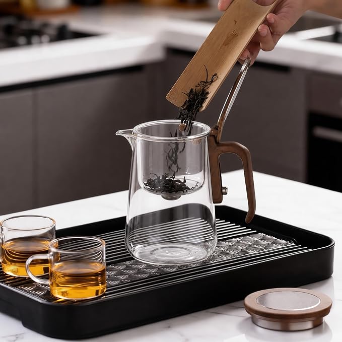 Enchanted Tea Pot with Tea Infuser, Loose Leaf Tea Steeper, 27.4oz | Magic Teapot for Loose Leaf Tea Diffusers, Glass Tea Maker, Ideal Gift for Tea Lovers