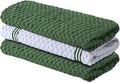 Infinitee Xclusives Kitchen Towels - 3 Pack - Cotton Dish Towel |15" x 25"| | 100% Cotton, Highly Absorbent Tea Towels - Lint Free, Soft, Durable & Quick Dry, Ideal for Drying Dishes & Kitchen Cleaning