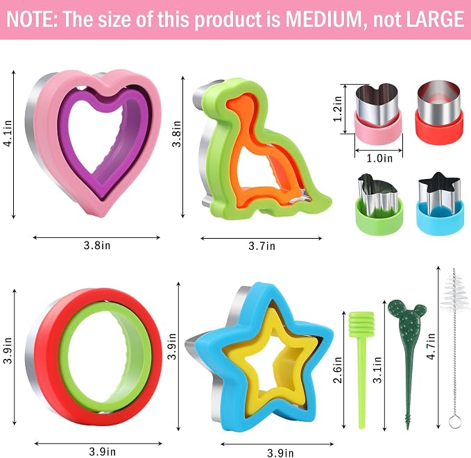 laxizar 8 Pcs Sandwich Cutter Cookie Cutter Uncrustable Bread Maker