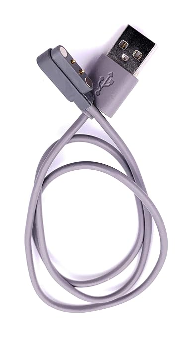 Magnetic USB Charging Cable for Smoothie Blender & Vegetable Cleaner | Magnetic Induction Charging Design, 2ft Grey Durable Cable, Fits Most Portable Blenders & Fruit Vegetable Washers, Cable Only