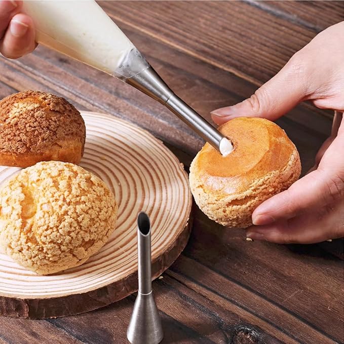 Donut Filler Injector Set, Bismark Piping Tips for Pastry Cream Filling