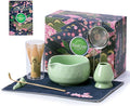 Buucup Matcha Whisk Set, Ceramic Matcha Kit with Bowl & Bamboo Tools | 7-piece set includes ceramic bowl, bamboo whisk, scoop, holder, rest, sifter and tea towel for home matcha making.